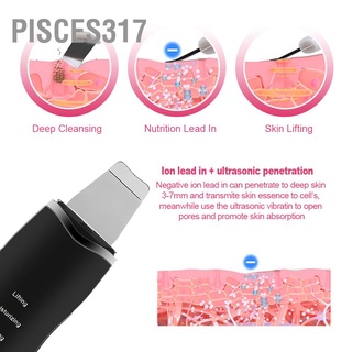 Pisces317 เครื่องอัลตราโซนิก ไอออน ทําความสะอาดรูขุมขนบนใบหน้า กําจัดหนังกําพร้า ต่อต้านริ้วรอย