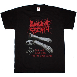 เสื้อยืดโอเวอร์ไซส์ใหม่ เสื้อยืด ลาย Pungent Stench For God Your Soul For Me Your Flesh Death Metal สีดํา 2022 DIYS-4XL