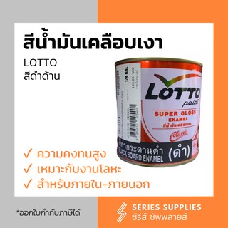 สีน้ำมันเคลือบเงาสีดำ LOTTO ชนิดด้าน ขนาด 0.825 ลิตร