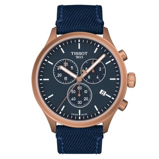 Tissot Chrono Quartz ทิสโซต์ โครโน สีน้ำเงิน ทองสีชมพู T1166173704100 นาฬิกาผู้ชาย