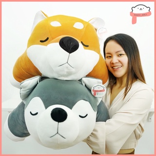 ราคา🐶ตุ๊กตา หมาชิบะ หมาไซบีเรียน 110cm (วิธีวัดดูในคลิปวีดีโอจ้า)