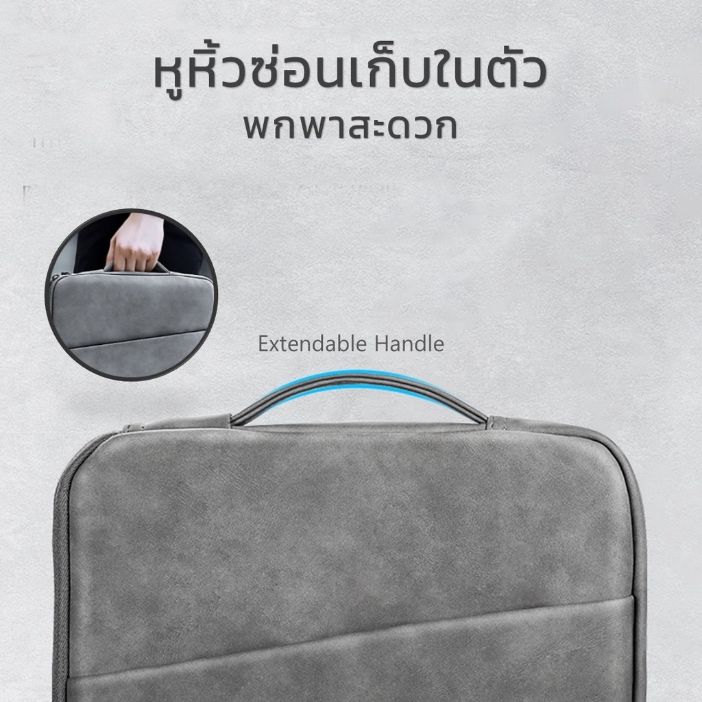 【พร้อมส่ง】กระเป๋าโน๊ตบุ๊คกันกระแทก เคสหนังใส่โน๊ตบุ๊ค กระเป๋าMcbook ซองแล็ปท็อป เคสSurface Pro 13-15 นิ้ว PU Case