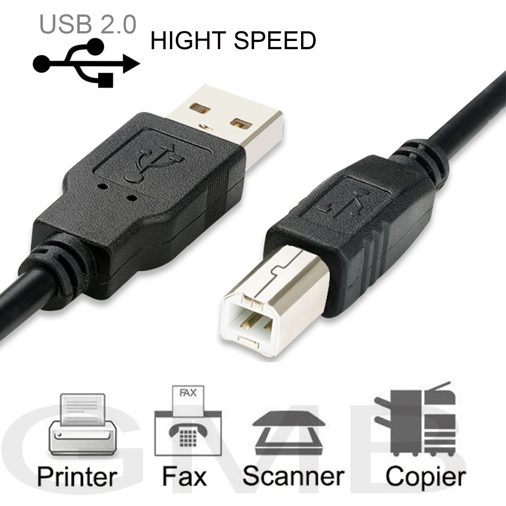 สาย USB 2.0 Type-A ถึง Type-B ความเร็วสูงสําหรับเครื่องพิมพ์ Fax Scanner