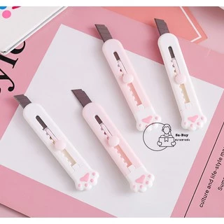 CAT คัตเตอร์- แมว - พกพา 9.2×1.8cm พร้อมส่งจากไทย ทำจากพลาสติก ล็อคใบมีดได้ คัตเตอร์ มีดพกพา ลายน่ารัก ลายแมว