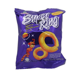 Super Ring Cheese ซุปเปอร์ ริง ขนมวงแหวนข้าวโพดอบชีส 14g x 8 ห่อ