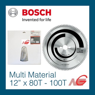 ใบเลื่อยวงเดือน BOSCH 12" 80 ฟัน - 100 ฟัน MULTI MATERIAL มิเนียม