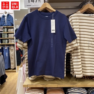 ของแท้หิ้วจากช้อป UNIQLO [พร้อมส่ง] เสื้อ Uniqlo คอกลม แขนสั้น สีดำ สีเทา สีกรมท่า สีน้ำเงิน