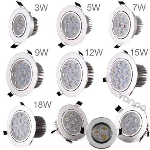 หรี่แสงได้ 3W 5W 7W 9W 12W 15W 18W LED โคมไฟเพดานดาวน์ไลท์ 85-265V