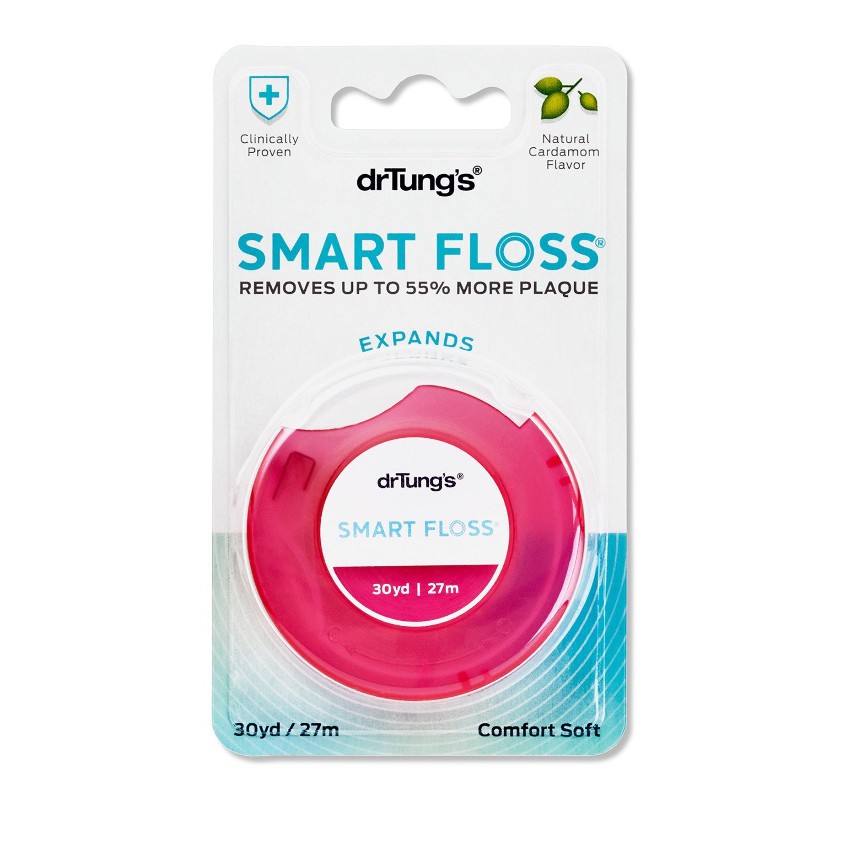 ไหมขัดฟัน Dr. Tung’s, Smart Floss, Natural Cardamom Flavor, 30 yd (27m)