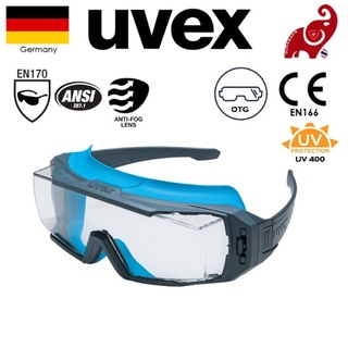 Uvex 9142100 Super OTG Guard CB Safety Spectacle Blue Frame Clear Supravision Excellence Len