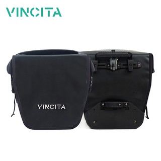 Vincita กระเป๋าแพนเนียร์เดี่ยวฝาม้วน (คู่หลัง) กันน้ำ 100 % ราคาต่อคู่ (2ใบ) วินสิตา (B060WP-V)