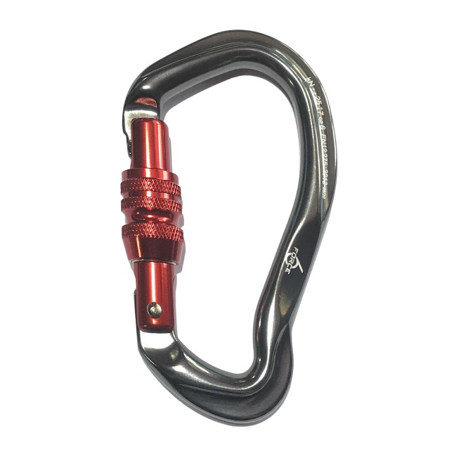 Force6 คาราบิเนอร์อลูมิเนียม Aluminum Carabiner ชนิดสกรูล็อค, Aluminum Screw Locking  25kN Force6