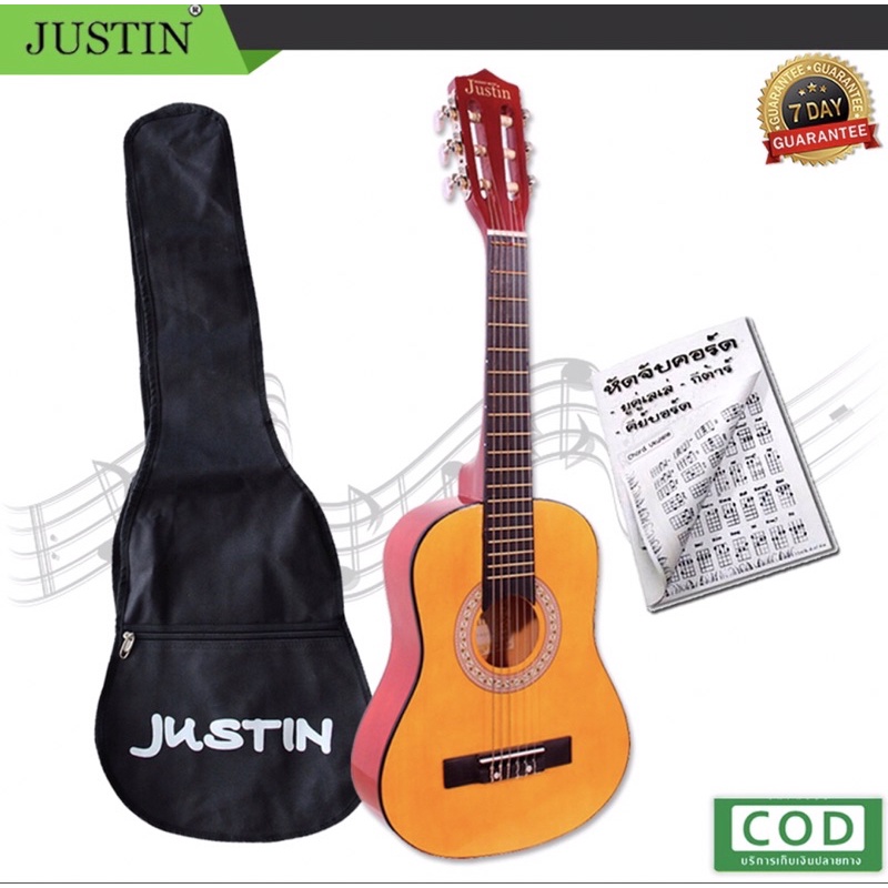 Justin Guitar กีต้าร์โปร่ง สำหรับเด็ก ขนาด 30นิ้ว เสียงดีเล่นง่ายคุณภาพดี(มือสอง)