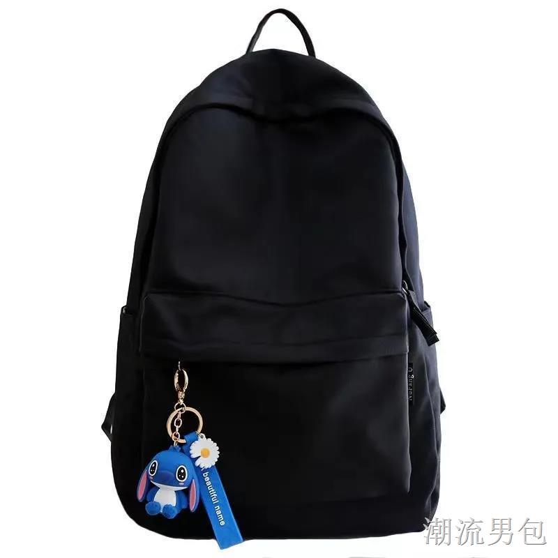 QaQ กระเป๋าสะพายหลังขนาดใหญ่สีทึบกระเป๋าเป้สะพายหลังนักเรียนมัธยมปลาย - รูปที่ 6