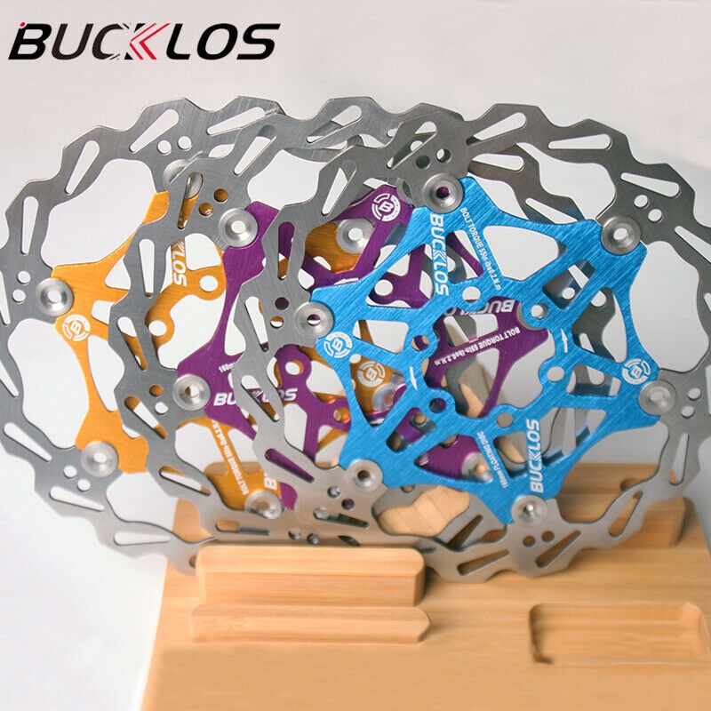 BUCKLOS 160/180/203 มม.โรเตอร์ลอย MTB ดิสก์เบรกโรเตอร์จักรยานเสือภูเขา 6 Bolt ผ้าเบรคสําหรับ SHIMANO