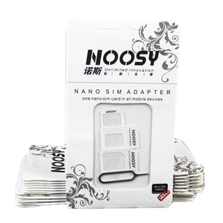 Noosy Nano Sim Adapter ชุดแปลงนาโนซิมการ์ด + เข็มจิ้มถาดซิม (10 ชุด)