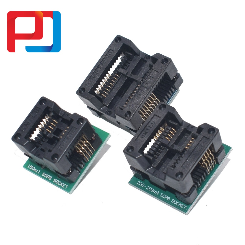 SOP16 ถึง DIP8 กว้างที่นั่งกว้าง 50mil 200-209 300mil โปรแกรมเมอร์ PULAR SOP8 อะแดปเตอร์ซ็อกเก็ตสําหรับ EZP2010 EZP2013 CH341A