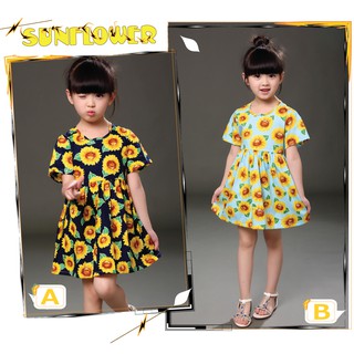 เดรสดอกทานตะวัน Sunflower Dress