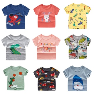 เสื้อยืดเด็ก เสื้อยืดแฟชั่นเด็ก เนื้อผ้าcotton100% คอกลม แขนสั้น ใส่สบาย ไม่ร้อน ยิ่งซักยิ่งนุ่ม พร้อมส่งในไทย