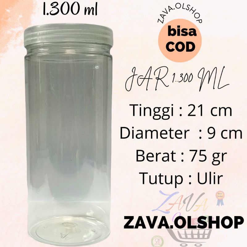 1300 ML TUBE JAR / 1300 ML พลาสติก (บรรจุ COST)