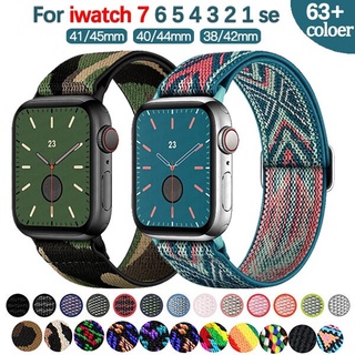 สายนาฬิกาข้อมือไนล่อน ผ้าแคนวาส ปรับได้ สําหรับ apple Watch Band 44 มม. 40 มม. 45 มม. 41 มม. 42 มม. 38 มม. 44 มม. apple Watch Series 3 4 5 6 se 7