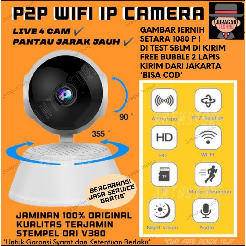 V380 Ip Cam / V380 Ip Camera / V380 Ipcam / Ip Camera Cctv Wifi Indoor