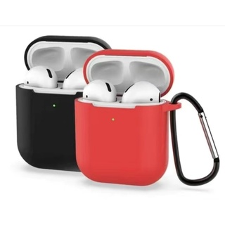 Luken เคสหูฟังบลูทูธ ซิลิโคน พร้อมคาราบิเนอร์ สีพื้น สําหรับ AirPods i12 TWS