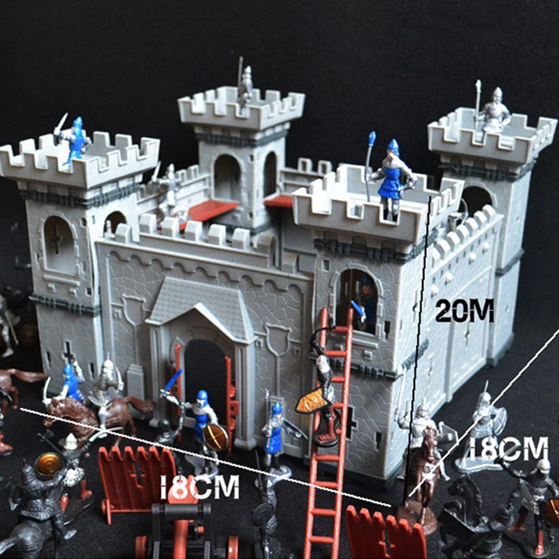℗⊙Military Playset Plastic Toy Castle Soldiers Army Men Figures