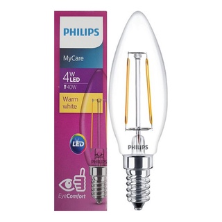 หลอดไฟ LED PHILIPS B35 CLASSIC 4 วัตต์ WARMWHITE E14