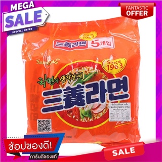 ซัมยังราเม็งกึ่งสำเร็จรูปรสต้นตำรับ 120กรัม แพค 5 Samyang Ramen Instant Ramen Original Flavor 120g.Pack 5