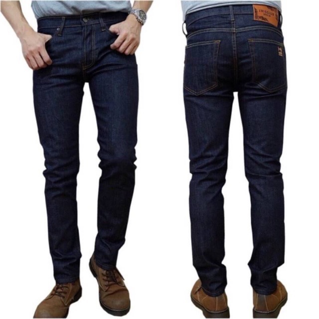 Men’s Skinny Denim กางเกงยีนส์ขายาว ทรงสกินนี่ ผ้ายืด ใส่สบาย ปักจักร ป้ายหนัง มีไซส์ใหญ่ กระดุม 26-