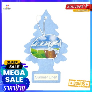 แผ่นหอมปรับอากาศ LITTLE TREES 0.21g SUMMER LINENAIR FRESHENER PAD LITTLE TREES 0.21G SUMMER LINEN