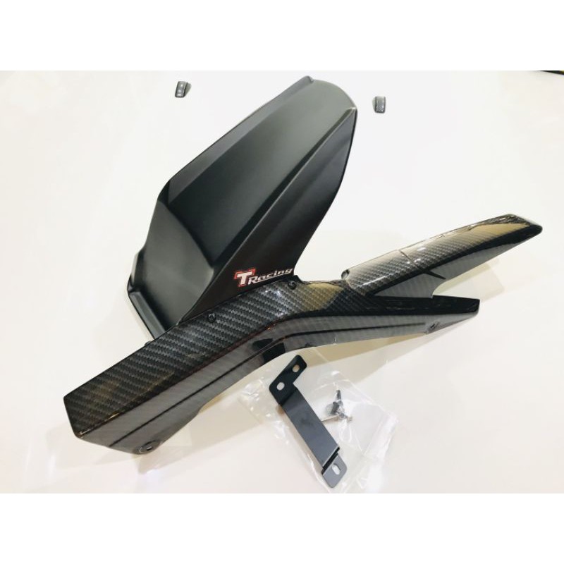 ชุดบังโคลนบวกบังโซ่ แต่งลายเคฟล่า แบรนด์T racing ใส่รถ CB-CBR500 ปี2019-20