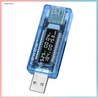 โวลต์มิเตอร์ทดสอบความจุ Usb 4V-30V 0-3A หน้าจอบอกเวลา แบตเตอรี่มือถือ