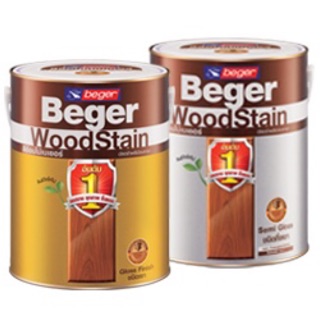 Beger WoodStain สีย้อมไม้เบเยอร์ สีย้อมไม้เบเยอร์ วูดสเตน ขนาด 1/4กล. , 1 กล.