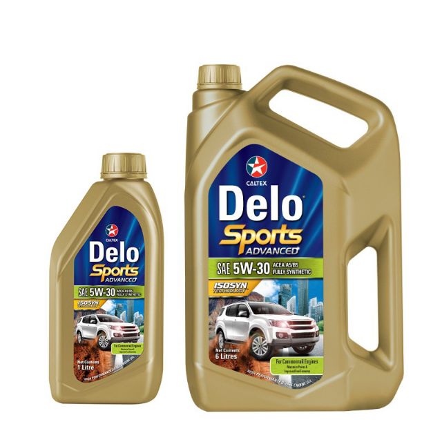 CALTEX น้ำมันเครื่อง Delo Sports Advanced (สังเคราะห์แท้) 5W-30 สำหรับรถดีเซล