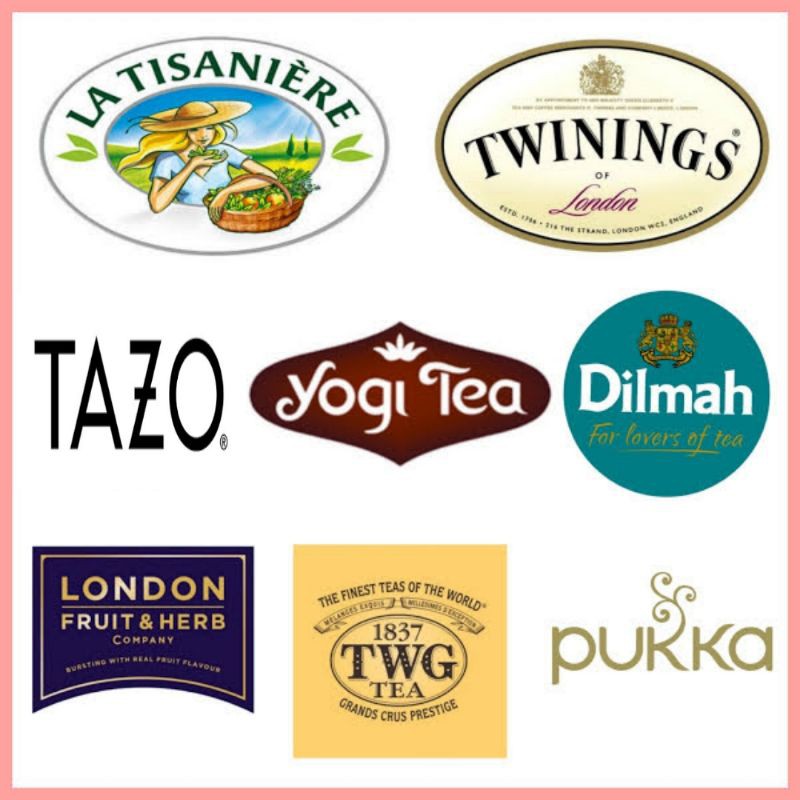 ชารวมทั้งร้าน Twinings Yogi Stash Tazo Pukka Organic Indiaสำหรับลูกค้าที่ต้องการสั่งชาซองเป็นจำนวนมา