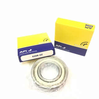 API Bearing 6208 ZZ ตลับลูกปืน เม็ดกลมร่องลึก คุณภาพเยี่ยม มาตรฐาน DGBB ปิดเหล็กสองด้าน