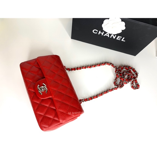 Used Chanel mini 8 caviar holo 18