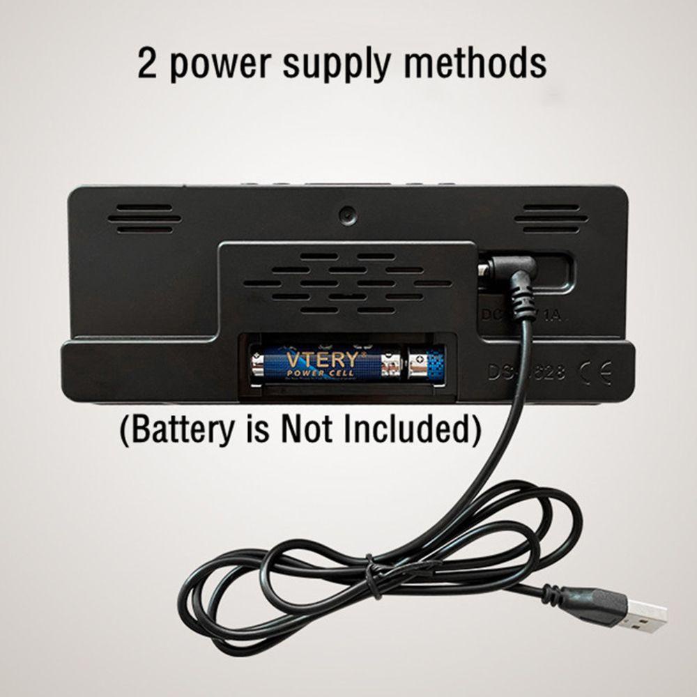 Uothhasome นาฬิกาปลุกตกแต่งบ้านนาฬิกาตัวเลข Backlight Nightlight LED Digital - รูปที่ 7