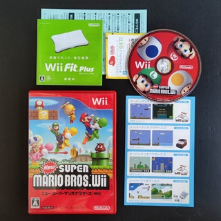 New Super Mario Bros Wii แผ่นแท้ Nintendo Wii JP ใช้งานได้ปกติ กล่องสันซีด