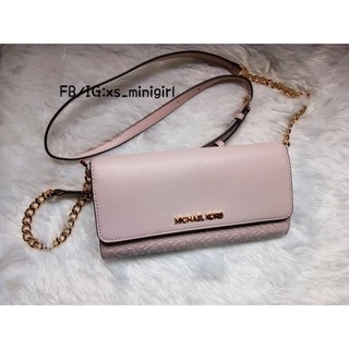 🌺[Michael Kors] JET SET ITEM Classic WOC Long Clip Clutch Crossbody(Pink) กระเป๋าสตางค์