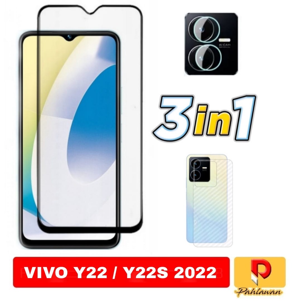3 INC PACKAGE 1 กระจกนิรภัย VIVO Y22/Y22S 2022 กระจกกันรอย