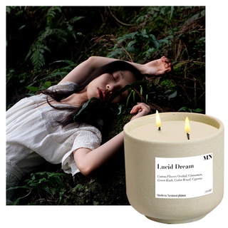 MN FORMULA CERAMIC CANDLE กลิ่น Lucid Dream เทียนหอม กลิ่นหอมที่ชวนให้หลับฝัน ขนาด L