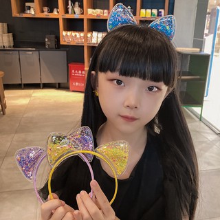 ที่คาดผมหูแมวน่ารัก ที่คาดผมมงกุฎเด็ก ที่คาดผมเจ้าหญิงเกาหลี นางฟ้าcute cat ear headband quicksand crown children