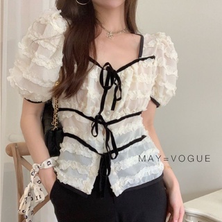 เสื้อชีฟอง จับจีบทั้งตัว