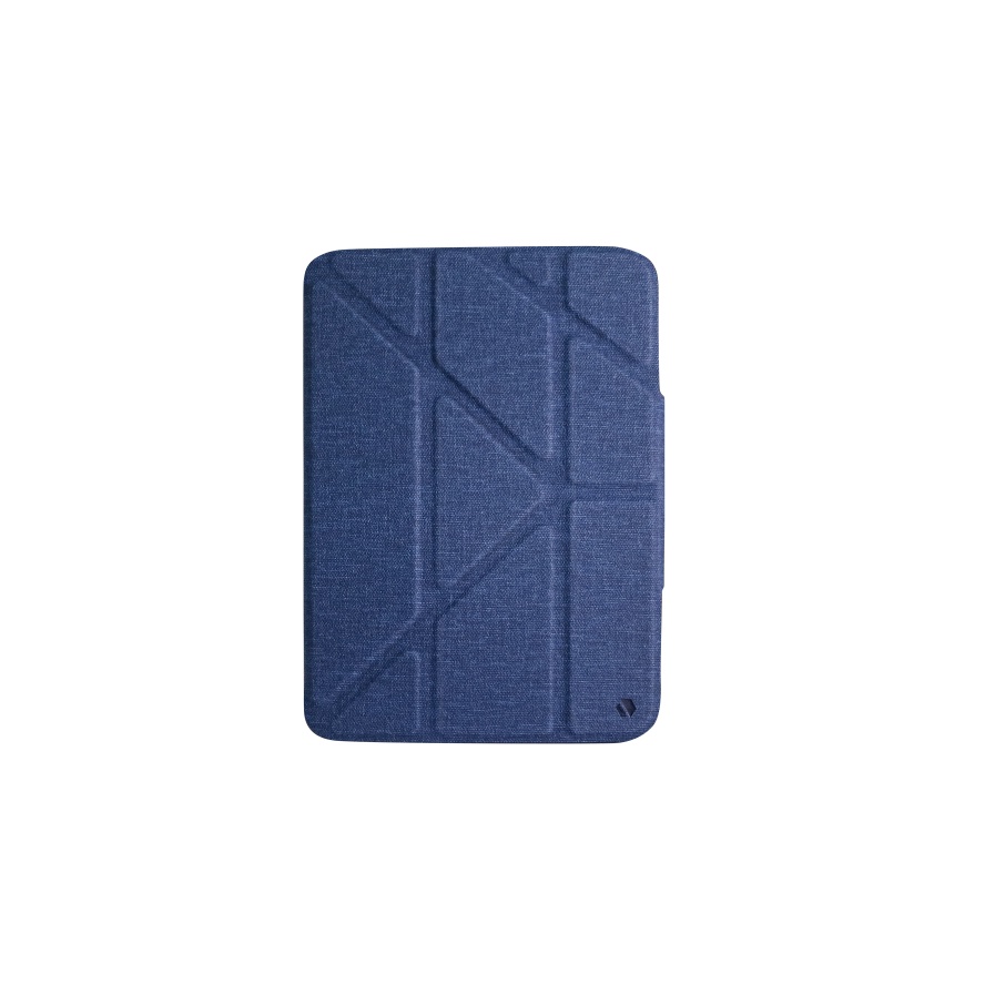 JTLEGEND Casing for iPad Mini6 (2021) Amos QCAC Folio Case with Pencli Clip-Navy Blue iStudio by UFicon
