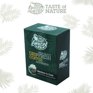 Café Amazon คาเฟ่ อเมซอน Drip Coffee กาแฟดริป (Signature) 1 กล่อง 1 กล่อง บรรจุ 5 ซอง (9g./ซอง)
