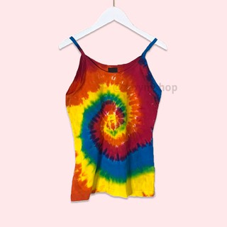 สายเดี่ยว เสื้อมัดย้อม สี Rainbow Spiral @zarymshop