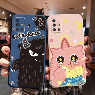 เคสโทรศัพท์มือถือ ขอบสี่เหลี่ยม ลาย Lets Dance Cookie Monster สําหรับ Samsung Galaxy A31 A32 4G A52 A72 5G A11 A51 A71 A10S A50 A30S A20S M42